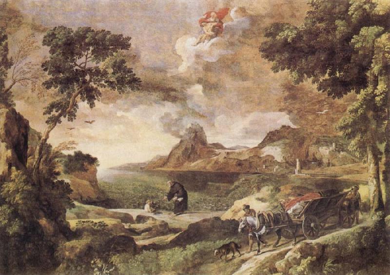 Gaspard Dughet Landscape with St Augustine and the Mystery of the Trinity Germany oil painting art